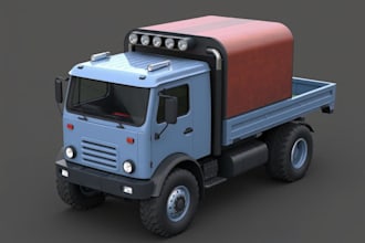 3d car model, 3d truck, vehicle model,truck in zbrush for 3d printing and game