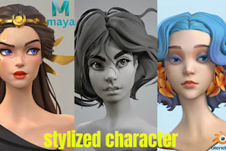 character modeling cartoon character 3d christmas video maya rig game