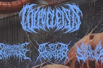 draw black, slam, or death metal logo for your band