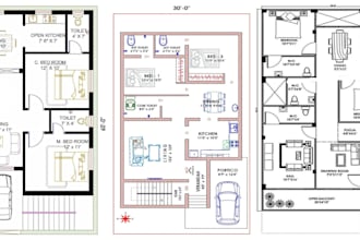be your architect, doing floor plans, space planning, drafting, render works