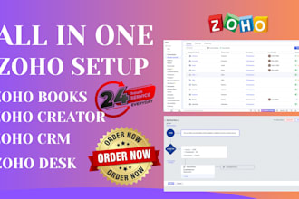setup zoho one zoho creator zoho books zoho desk integrate third parties