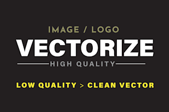 manually vectorize image or logo to high quality vector