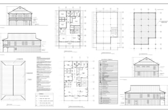 provide city permit drawings architect for 2d floor plan deck garage patio shed