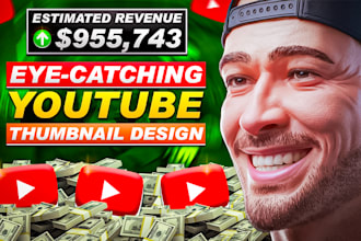 design professional attractive youtube thumbnails  to maximize views and clicks