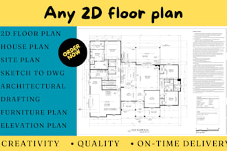 do floor plan, house plan, architectural 2d drawings