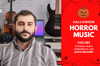 compose an original horror spooky music for your project