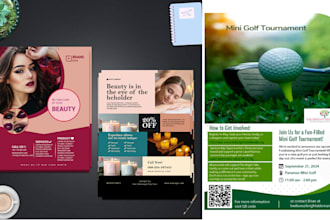 design marketing flyer and postcard