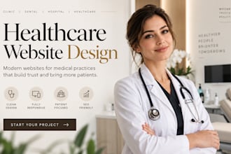 design medical, healthcare website, dental, clinic, hospital website