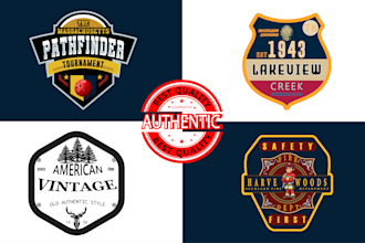 make emblem, sticker design, patch, label, badge, and logo design