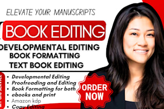 proofread edit academic textbook poetry memoir developmental copy book editing