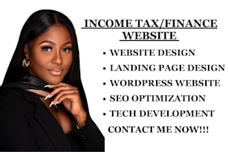 design income tax website, income tax leads, finance website, tax website