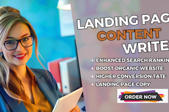 landing page copy copywriting, website copywriting, seo landing pages design