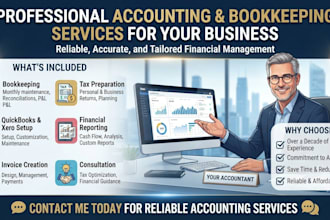 do accounting and bookkeeping using xero and quickbooks including setup