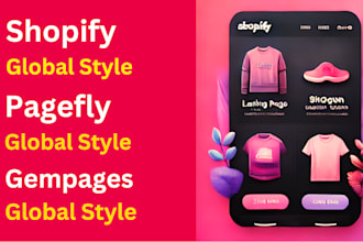 setup shopify pagefly global style, gempage global style