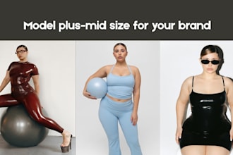 do a photo shoot for your brand as a plus size model
