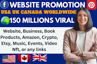 promote your website, business, amazon products, etsy, book, event or any link