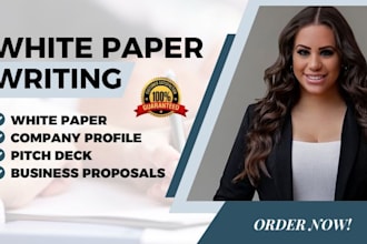 write white paper, white paper writing, crypto white paper,  business proposal