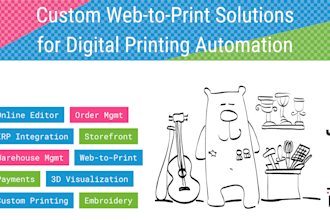 develop custom web2print solutions for digital printing