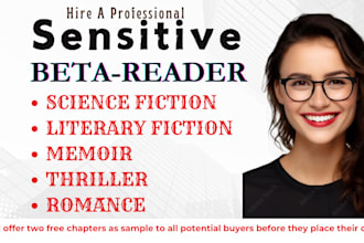 be your sensitive beta reader for science literary fiction memoir romance