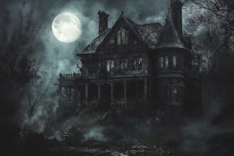 draw horror dark environment concept art or landscape