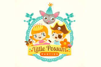 design little possum parties logo