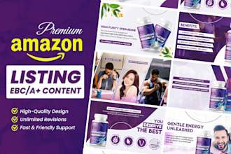 create amazon listing images, infographics, ebc design