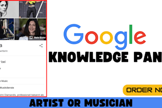 make a verified google knowledge panel for musician