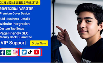 create and setup facebook, instagram, linkedin business page