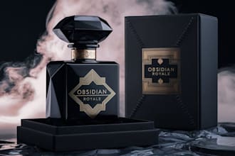 make product packaging, logo, box, label design for perfume,itar,aud, cosmetics