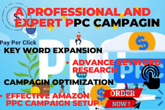 setup manage and optimize amazon PPC campaigns ads sponsored