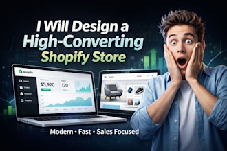 create a modern, fast, sales focused shopify store design