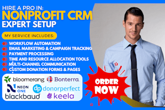 setup bloomerang neon one bonterra keela blackbaud donorperfect nonprofit crm