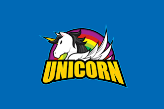 design high quality unicorn logo with my fastest delivery