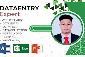 do data entry, web research, typing job, company list