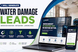generate water damage leads water restoration leads mitigation landing page
