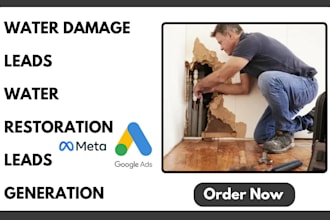 generate water damage leads water restoration leads mitigation landing page