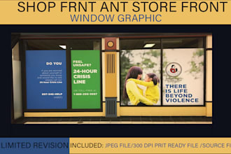 design outstanding window graphics , shopfront for you, signage, billboards