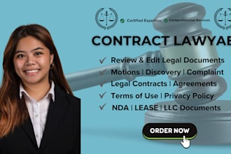 review and draft legal contracts and agreements