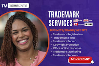 perform trademark search and trademark registration, lawyer trademark renewal