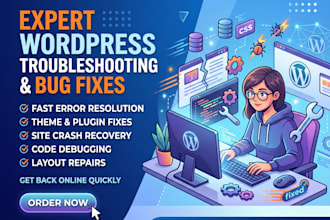 troubleshoot wordpress problems, fix bugs fast