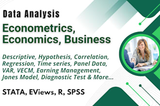 do time series, regression, panel data analysis using stata, eviews, r