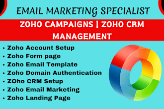setup professional zoho email campaign, zoho email marketing and automations