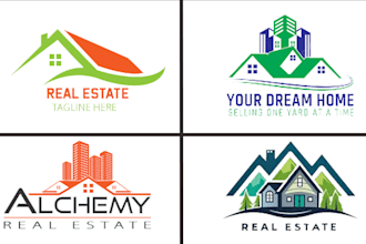 amazing real estate, construction and property logo design