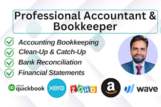 do bookkeeping clean up bank reconciliation in quickbooks, xero, wave