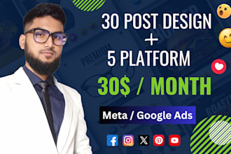 be your social media marketing manager and create content and ads setup