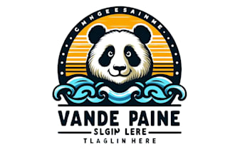 design modern panda logo