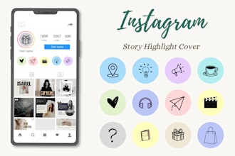 design attractive an instagram story highlight cover in 24 hours