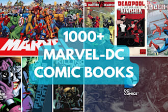 provide 1000 digital comics of marvel and dc