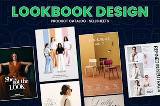 design fashion lookbook, product catalog and sell sheet