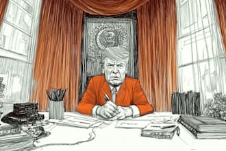 create a political or satirical cartoon